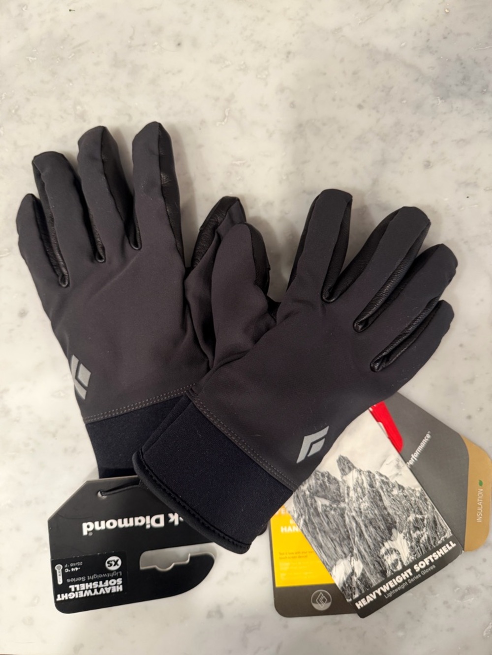 Black Diamond Black Heavyweight Softshell Insulated Gloves